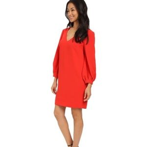 Trina Turk Delni Classic Crepe V-Neck Dress